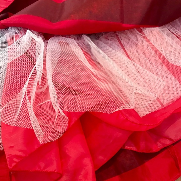 Velvet & taffeta tea length dress girls size 8 - Picture 3 of 4